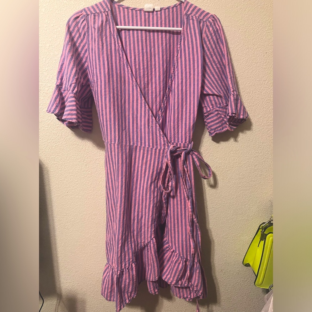 GAP- Striped Wrap Dress